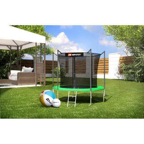 Батут  Hop-Sport 8FT 244 см green с внутренней сеткой  - фото №10